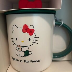 Starbucks Limited Holiday Hello Kitty Mug with Red Bow coffee cup